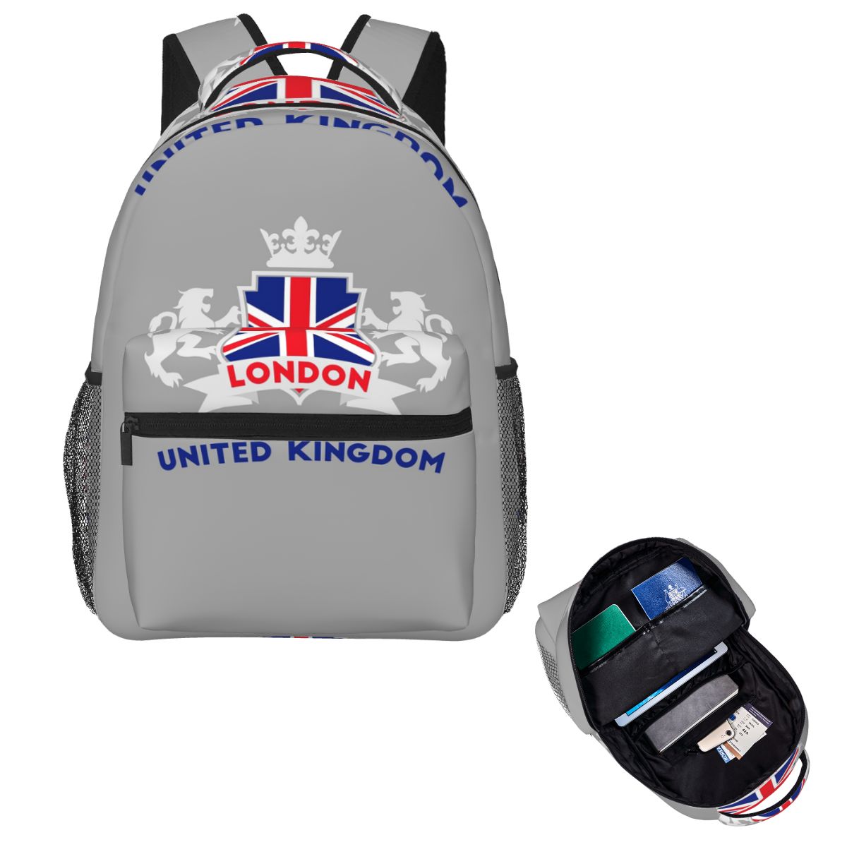 Women Fashion Uk - Zaino con Bandiera Union Jack del