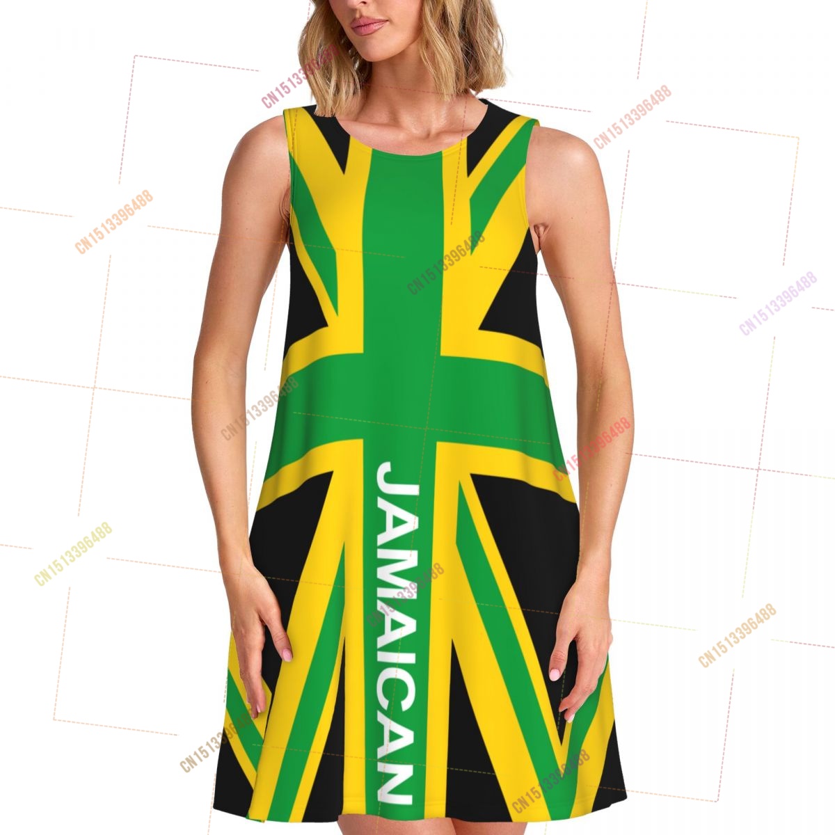 Women Fashion Uk - Abito da donna con bandiera Giamaica