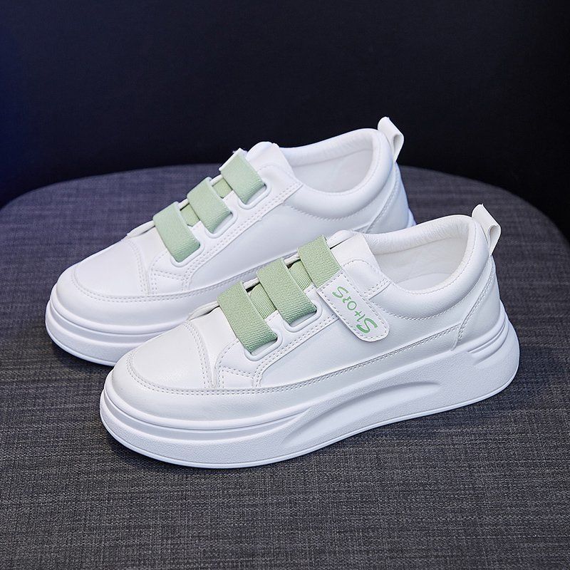 Women'S Fashion Velcro Sneakers - Scarpe da ginnastica bianche alte 2025