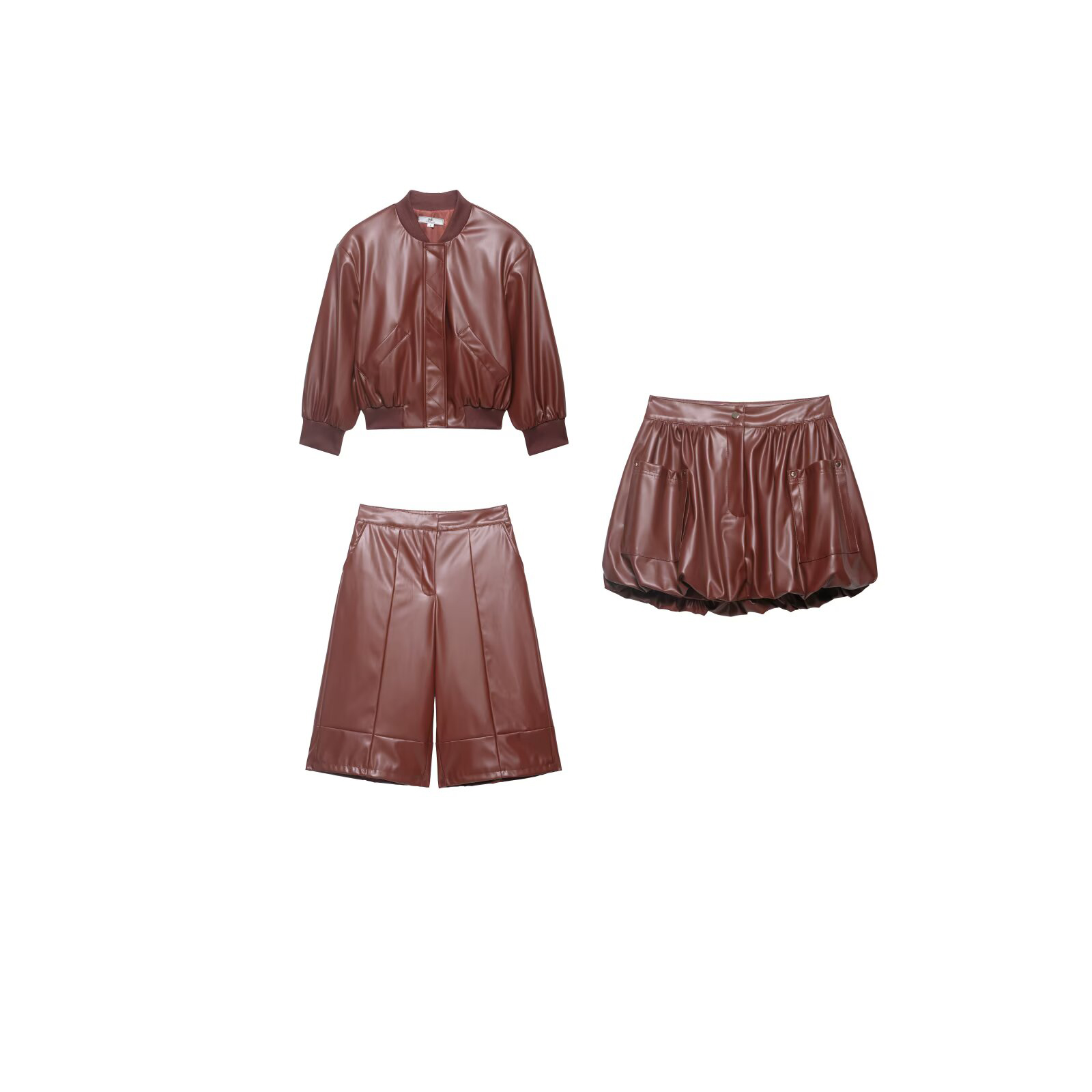 Women'S Fashion Leather Jacket - Nuovo set da donna composto da