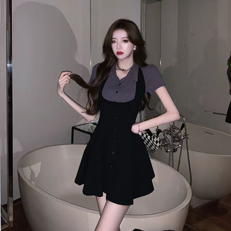 Women'S Fashion Petite - Abito a due pezzi finto stile