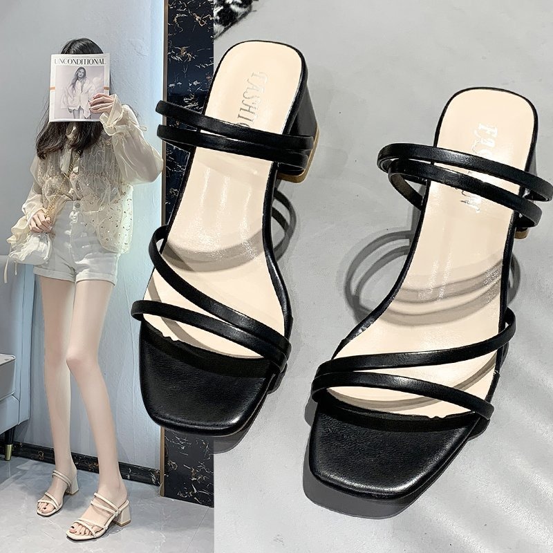 Sandali con Tacco Grosso Tagli - Women Fashion Online recensione e prezzo