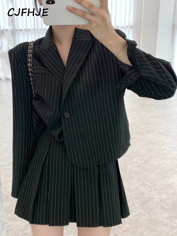 CJFHJE Fashion Stripe Blazer d - Women'S Fashion Leather Jacket recensione e prezzo