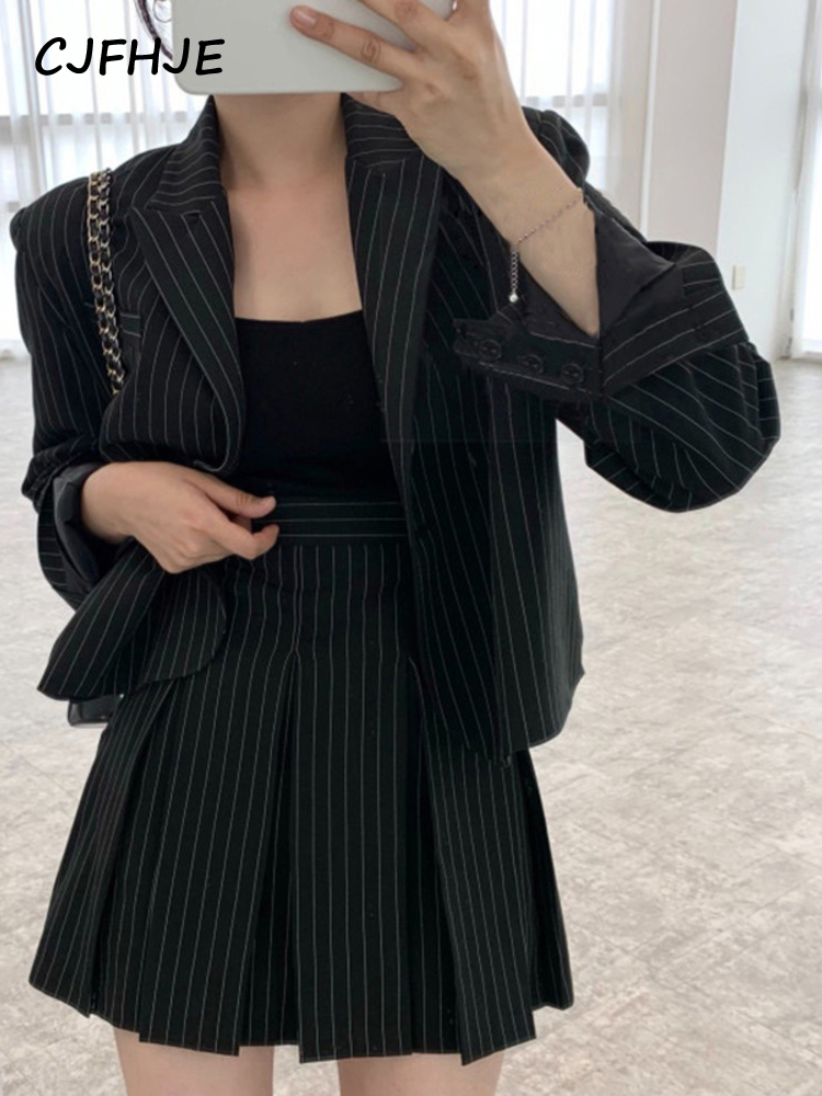 CJFHJE Fashion Stripe Blazer d - Women'S Fashion Leather Jacket recensione e prezzo