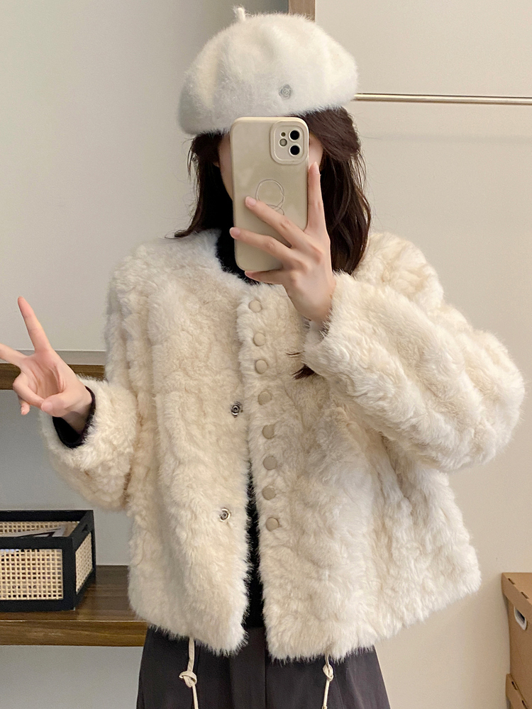 Cappotto corto in pelle di agn - Women'S Fashion Petite recensione e prezzo