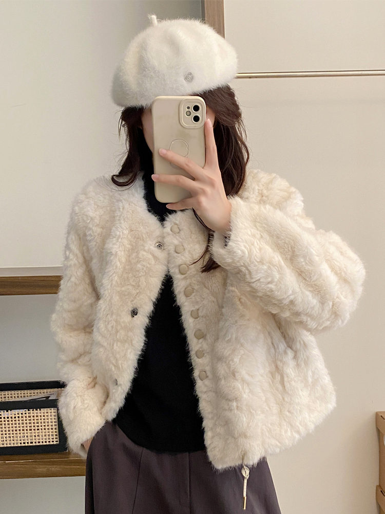 Cappotto corto in pelle di agn - Women'S Fashion Petite recensione e prezzo