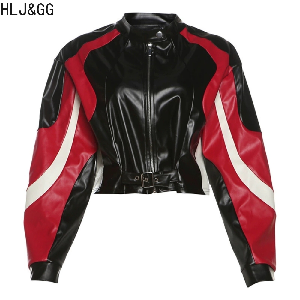 HLJ&GG Moda Y2K Giacca di pell - Women'S Fashion Leather Jacket recensione e prezzo